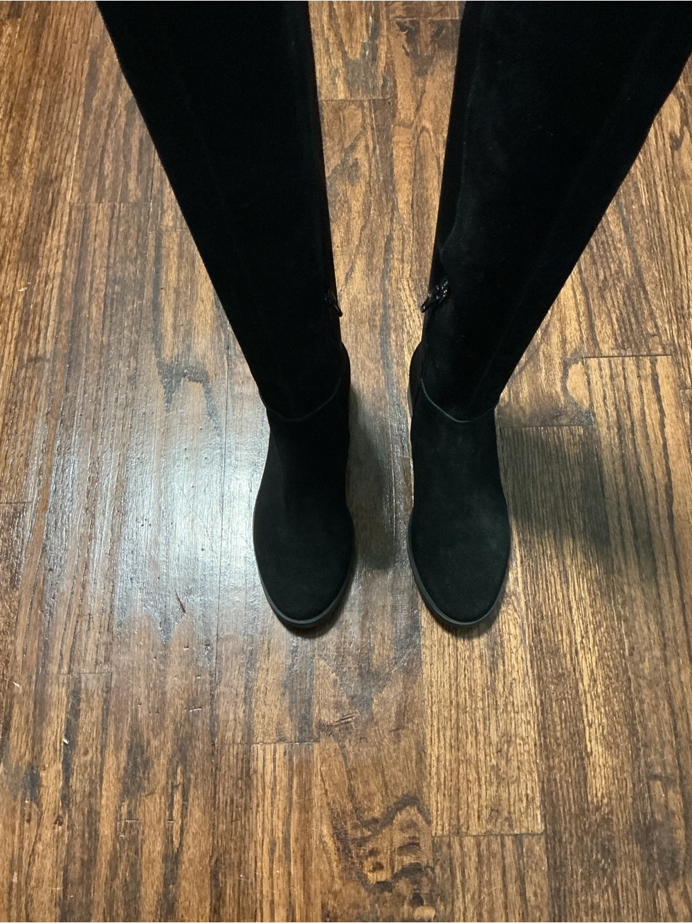 Saks Fifth Avenue Black Over-the-Knee Stretch Boots - Picture 6 of 6